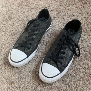 black glitter Converse